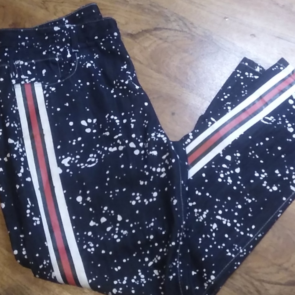 Red white blue jeans